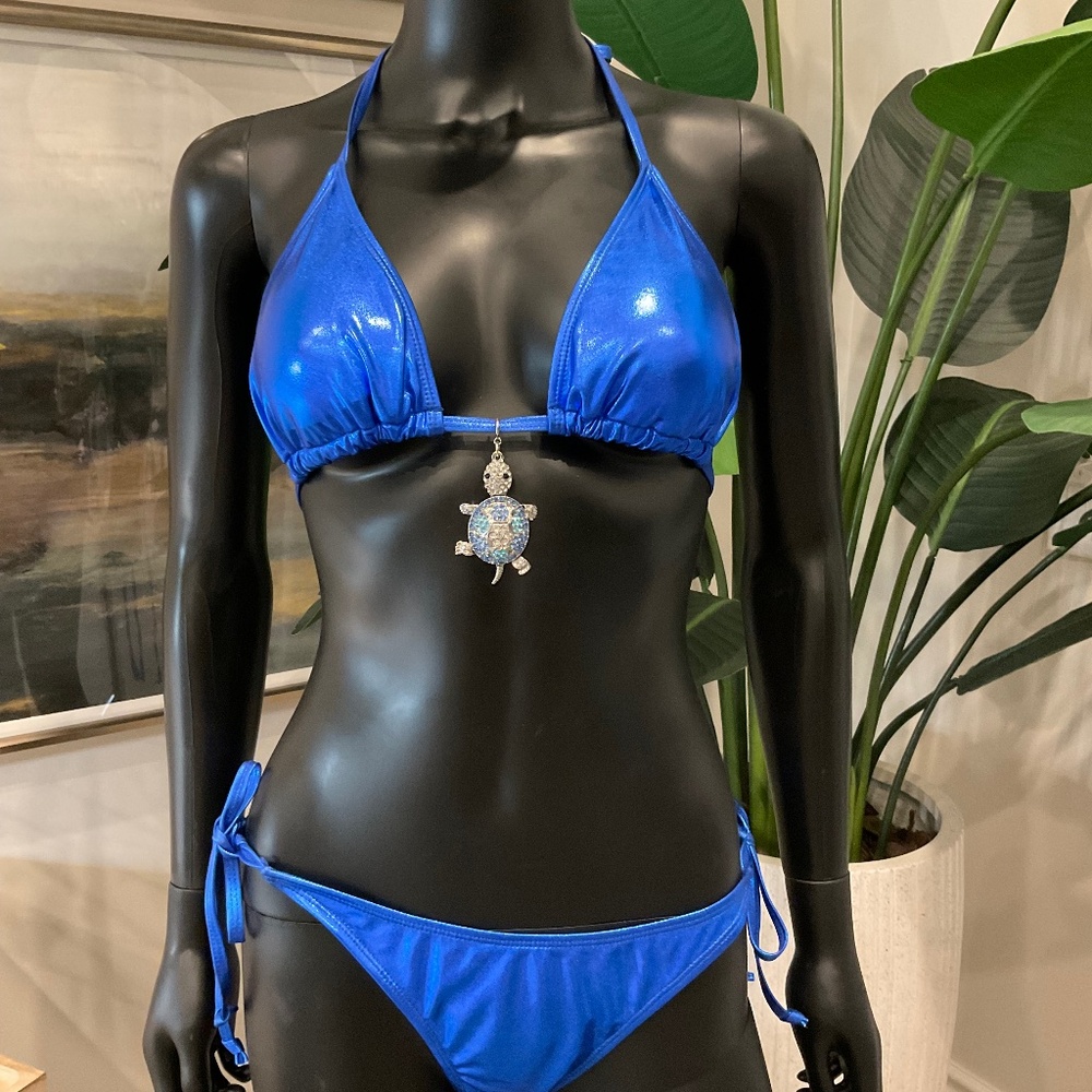Blue Bikini with Charming Bikinis Blue Turtle Charm!